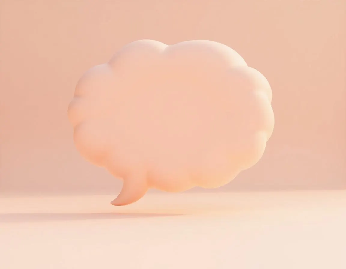 Une bulle de dialogue en relief