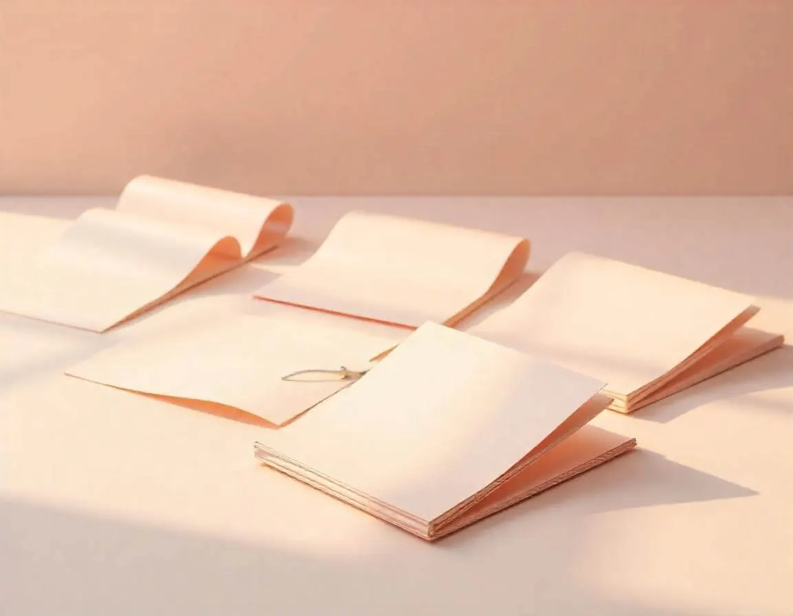 Des carnets ouverts alignés