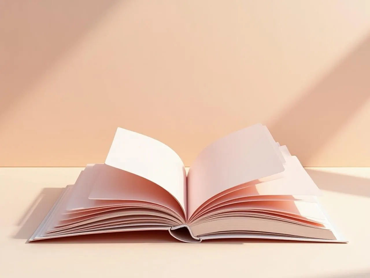 Un livre ouvert dans une lumière rasante