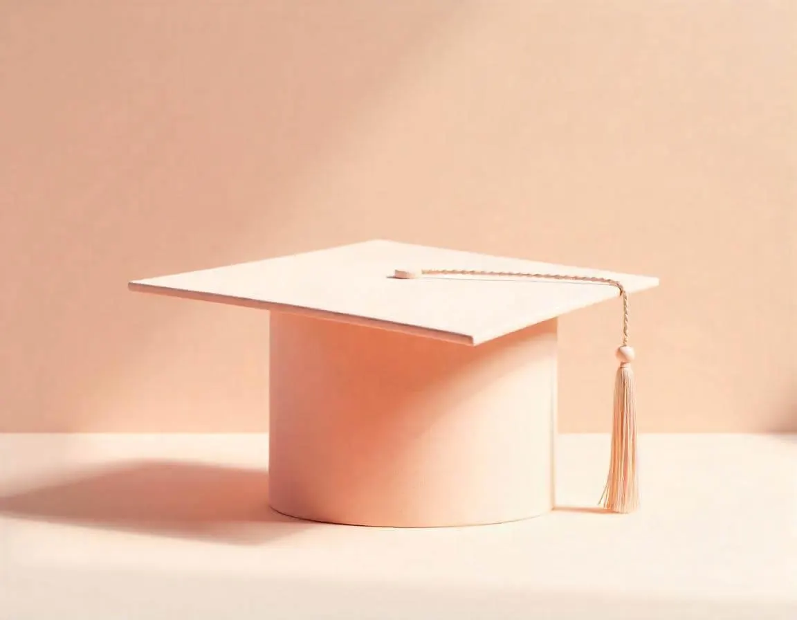 Une toque de diplômé posée à plat