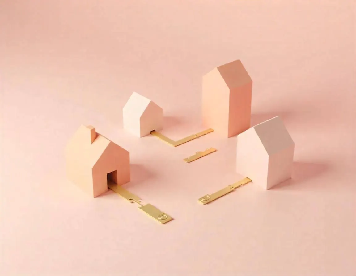 Des maisons miniatures et des clés dorées
