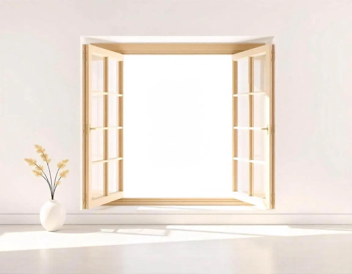 Une fenêtre ouverte sur une lumière blanche