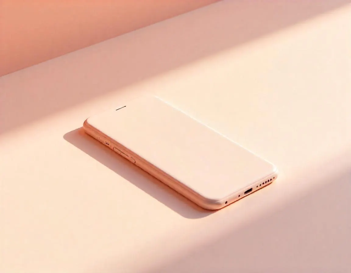 Un téléphone posé à plat, écran éteint