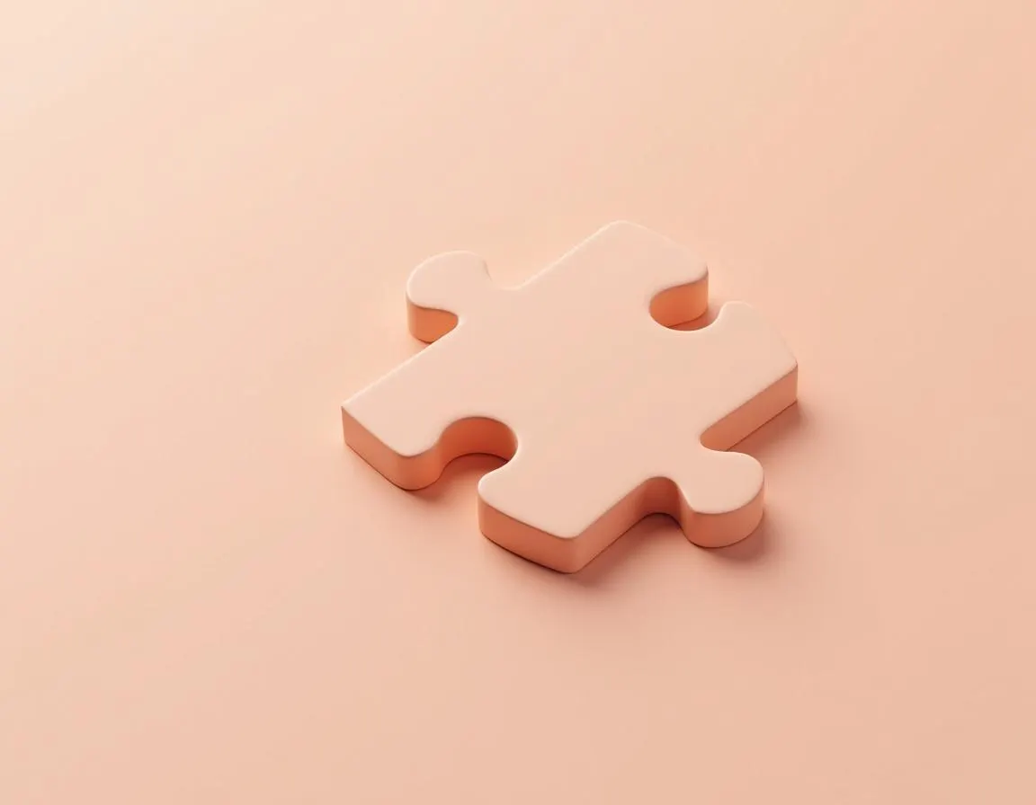 Une pièce de puzzle isolée