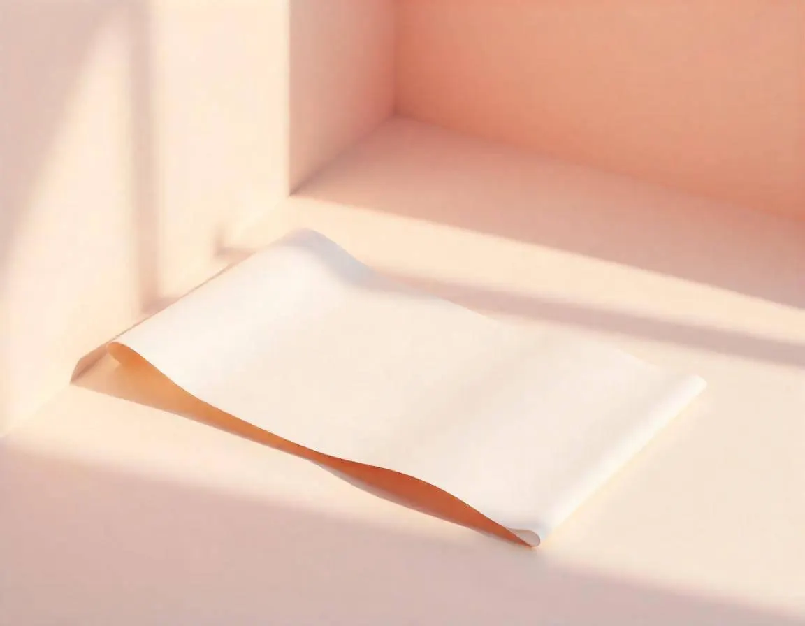 Une feuille de papier posée dans un angle de mur