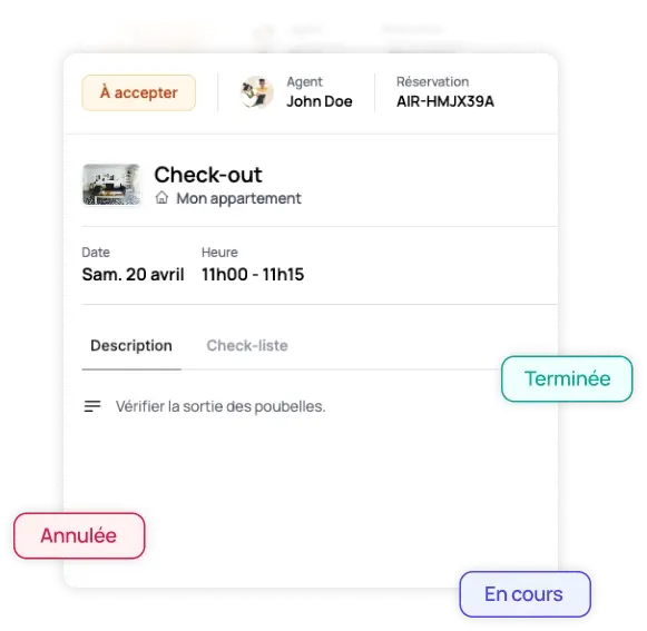 Logiciel de gestion de tâches de locations courtes durées